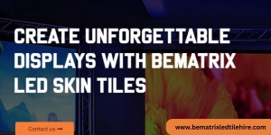 Create Unforgettable Displays with beMatrix LED Skin Tiles.